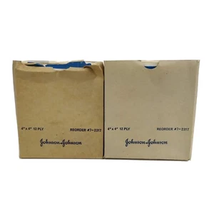 VINTAGE Pre - WWII GAUZE SPONGES JOHNSON & JOHNSON NEW OLD STOCK RARE - Picture 1 of 6