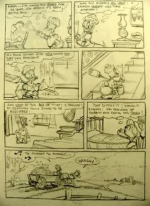 Walt Disney, Abuela Pato Historia Completa, Patrick Block, Boceto Original - Imagen 1 de 12