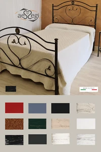 Letto alla francese in ferro battuto Cuore - Foto 1 di 7