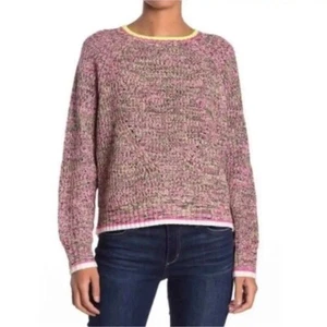 John + Jenn Cosmos Neon Sweater Knit Multi Color Pullover Sweater Top Size - Picture 1 of 8
