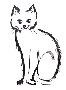 TERRIFICAT acrylic cat painting 12x16 inch ORIGINAL ART signed BLACK CAT new COA - Picture 1 of 4