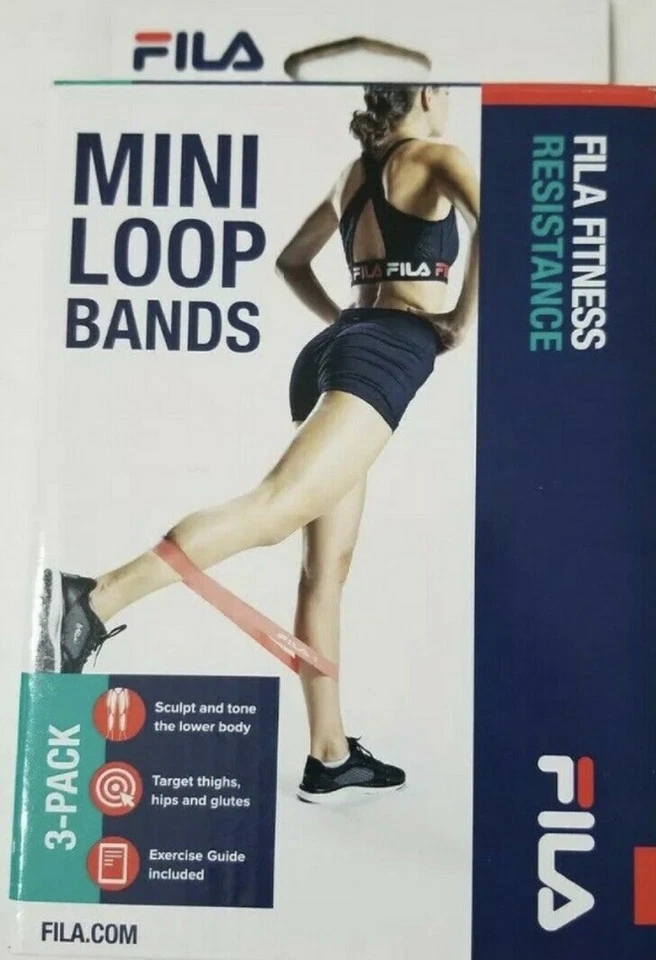 Mini bandas de bucle Fila. Pack de 3. Resistente al fitness.  #920 Foto 1 de 1