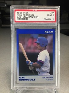 1989 Star Gastonia Rangers Ivan Rodriguez #20 - PSA 9