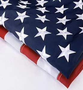 3 x 5 ft. American Flag, Embroidered Stars, Sewn Stripes, Rust-Resistant Grommet - Picture 1 of 13