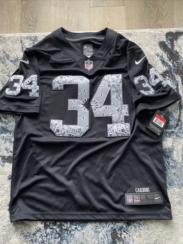 Nike Authentic Bo Jackson Raiders Jersey NFL Custom Renzo Cardoni , Size large Cover