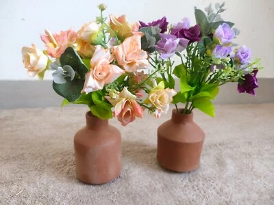 Набор глиняных горшков из 2 терракотовых бутылок в форме плоских стенок цветочный горшок от Ganesh Pottery - Изображение 1 из 4