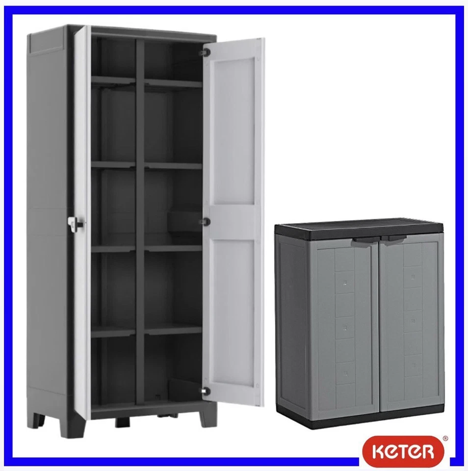 Armadio portascope a 2 ante porta scope da esterno camera letto giardino bagno a - Immagine 1 di 1