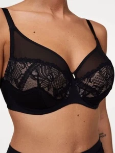 CHANTELLE 17Q1 Orangerie Dream Full Coverage Bügel BH Schwarz 38DDD NEU - Bild 1 von 1