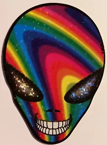 ALIEN HEAD--NEU--Vintage (1998) Prismatic Vending Machine Sticker (#834) - Bild 1 von 2