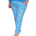 Womens Jeans Ladies  Very Stretchy Magic Trousers With Sequin Panels Plus Size