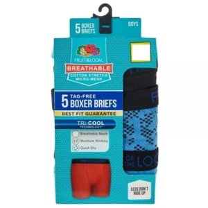 Fruit of the Loom Big Boys 5-pk. Tag Free Boxer Briefs Medium 10-12 - Picture 1 of 1