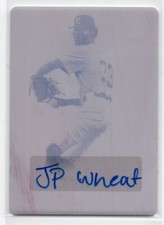 JonPaul Wheat 2021 Leaf Perfect Game Auto Game Day Magenta Printing Plate 1/1