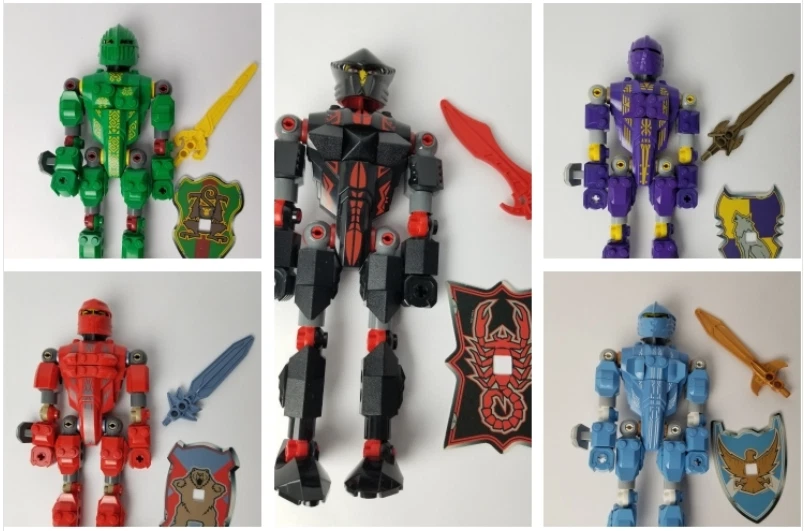 LEGO Knights Kingdom All Five Series 1 Buildable Knights Complete Sets Castle Foto 1 de 4