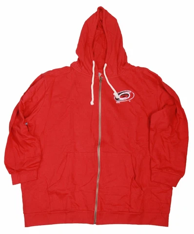 NHL Women's Carolina Hurricanes Full Zip Fleece Logo Screen Print Jacket, Red XL Cover