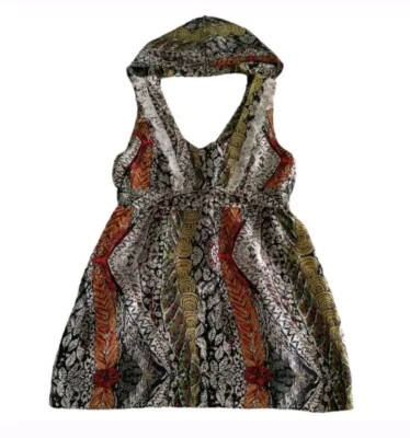 LaRok Medium Silk Sleeveless Tattered Crochet V-Neck Top w/ Pockets - Image 1 of 4