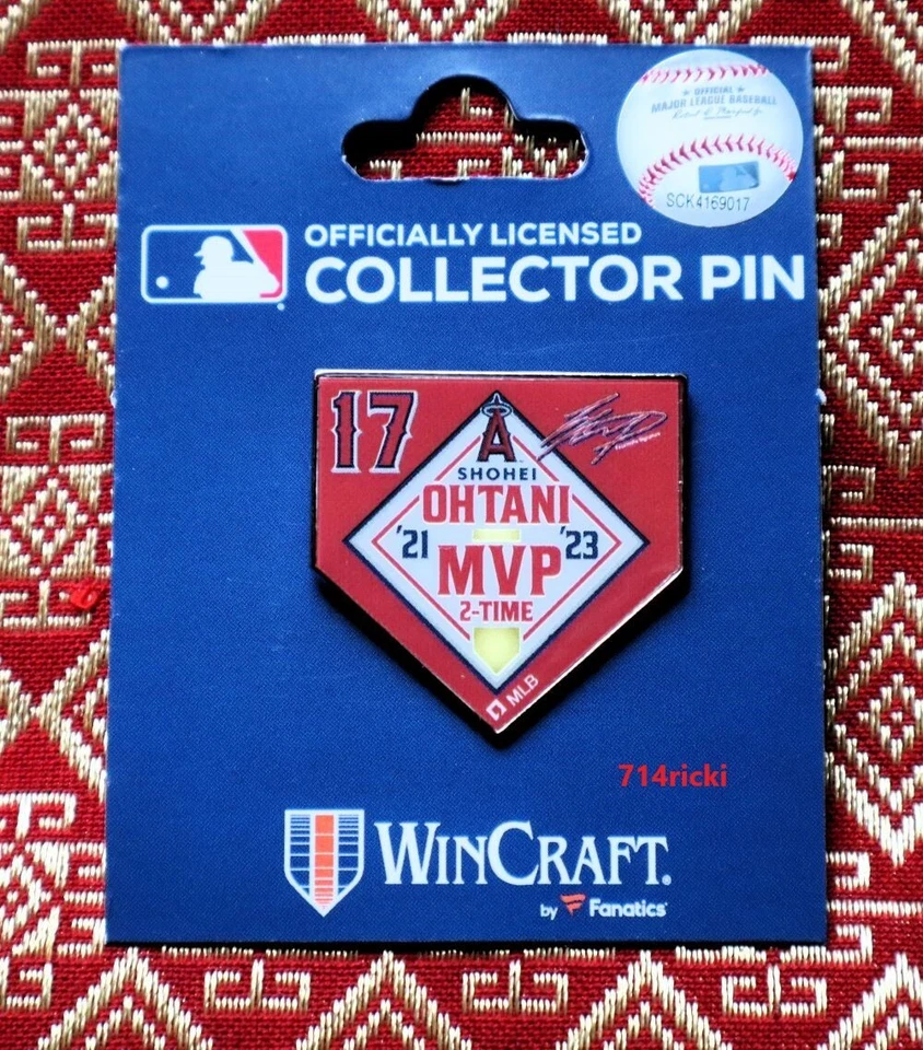 2021 2023 2-Time American League MVP Shohei Ohtani Los Angeles Angels Pin Lapel - Image 1 of 1