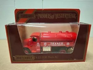 MATCHBOX MODELS OF YESTERYEAR 1930 MACK AC TANKER TEXACO PETROLEUM - Y-23 BOXED - Picture 1 of 5