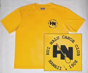 HUI NALU CANOE CLUB Shirt MEDIUM gelb schnelltrocknend - Outrigger Paddeln Hawaii - Bild 1 von 7