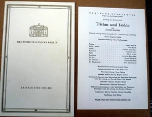 Programmheft Theater DDR ,Deutsche Staatsoper- Tristan und Isolde 1976 - Bild 1 von 1