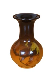 Antique Art Nouveau Rookwood 1901 Irene Bishop Oak Leaf Vase Urn 5.5" - Picture 1 of 11