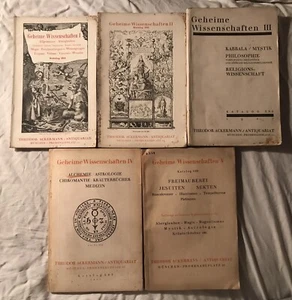 Theodor Ackermann: Geheime Wissenschaften. Kataloge 594-597/599 - 1926-28 - RAR - Picture 1 of 6