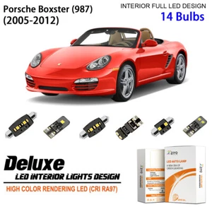 Kit de luz interior 14 LED placa de licencia bombilla blanca para Porsche Boxster 987 - Imagen 1 de 9