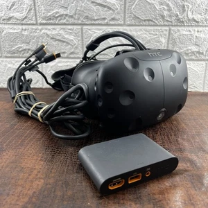 HTC Vive Virtual Reality VR Headset Only with Link Box & Cables Tested But Used - Picture 1 of 12