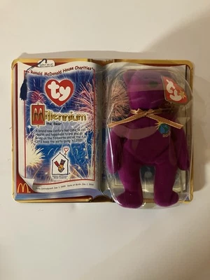 Ty Millennium The Bear Teenie Beanie Baby Colecionável Brinquedo de Pelúcia Vintage Novo - Imagem 1 de 2