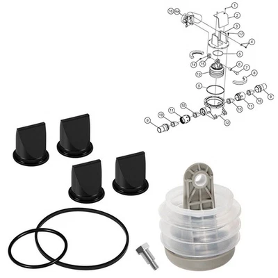 4x Duckbill Valves Bellows Pump Model SW12/SW24 Model VG4/VG3 2 Pcs O-rings - Image 1 of 4