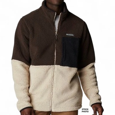 Columbia Mountainside Heavyweight Fleece Zip Jacket Men's XXL Brown Beige Sherpa - Image 1 of 4