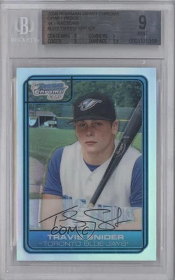 2006 Bowman Draft Chrome Draft Picks Refractor Travis Snider #DP7 BGS 9 MINT - Image 1 of 2