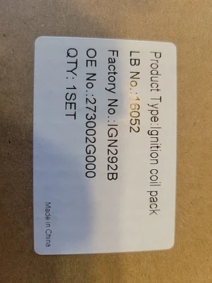 Juego de paquete de bobinas de encendido sin bujías 2011-2015 Kia Sorento, Sportage, Optima Foto 1 de 2