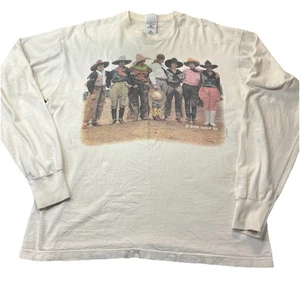 Vintage Single Stitch T-shirt Bob Wade Cowgirls XL Western Rodeo Tee 1986 Spots - Picture 1 of 17