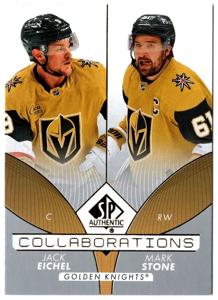 2022-23 UD SP Authentic Collaborations JACK EICHEL MARK STONE C-9 Golden Knights - Image 1 of 1