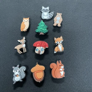 Croc Jibbitz Silicon ~ lot of 10 - Woodland Creatures - # 1174 - Picture 1 of 1