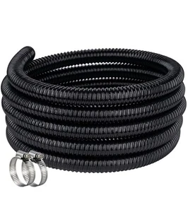Teichschlauch ID 1" × 50ft schwarz gewellt flexibel verstärkt PVC Schlauch Vinyl Tu... - Bild 1 von 6