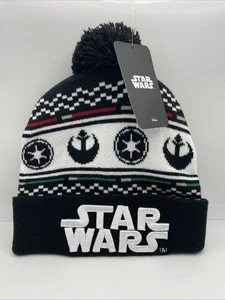 Star Wars Totenkopf Bommelmütze Mütze tailliert Einheitsgröße bestickt Wintermütze brandneu - Bild 1 von 4