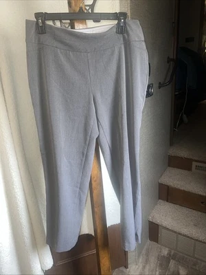 Pantalones de vestir grises Investments Petites para mujer talla 10P S Foto 1 de 4