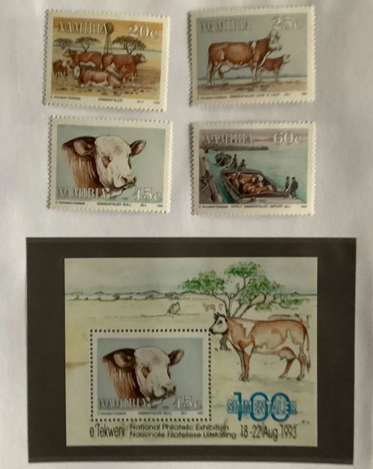 Namibia 1993: Centenario de Simmentaler + MS - MNH Foto 1 de 1