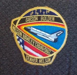 Vintage NASA Columbia STS-61C Space Shuttle Mission Astronaut Crew Bügelbild Patch - Bild 1 von 3