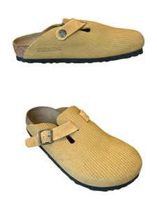 Birkenstock Boston Clogs Cord Kork Braun Wildleder Sandalen Gr. 35 / US 4 NEU - Bild 1 von 6