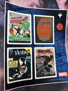 Magic the Gathering Spider Man Universes Beyond Prerelease Sticker Sheet MTG - Picture 1 of 2