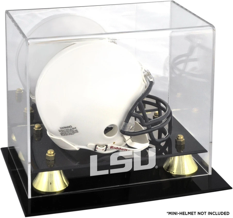 LSU Tigers Golden Classic Logo Mini Helmet Display Case with Mirror Back - Image 1 of 1
