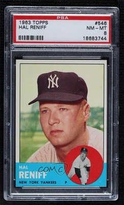 1963 Topps High # Hal Reniff #546 PSA 8 - Image 1 of 2