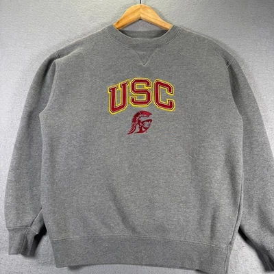 USC Trojans Crewneck Sweatshirt Small Gray Team Edition Apparel Foot Locker - Image 1 of 4