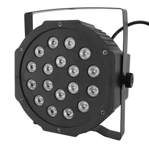 US Plug LED Stage Light 18 X 1W Sound Activated DMX 512 Control RGB Par Can ND - Picture 1 of 12