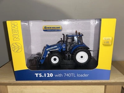 New Holland T5.120 With Loader 1:32 Scale Made By Universal Hobbies - Image 1 of 3