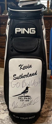 Signed PGA Tour Kevin Sutherland Ping Tour Staff Golf Bag Champions Tour Fresno - Image 1 of 4