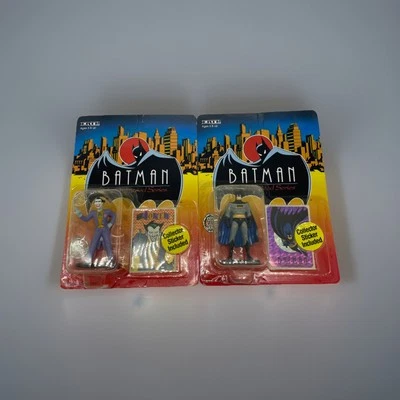 Batman La Serie Animada Die-cast Figuras EL BROMISTA Y Batman Ertl 1993- Paquete de 2 Foto 1 de 4