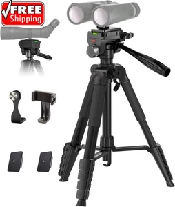 Trípode binocular, soporte para trípode mira telescópica 72” con adaptador y...  - Imagen 1 de 7